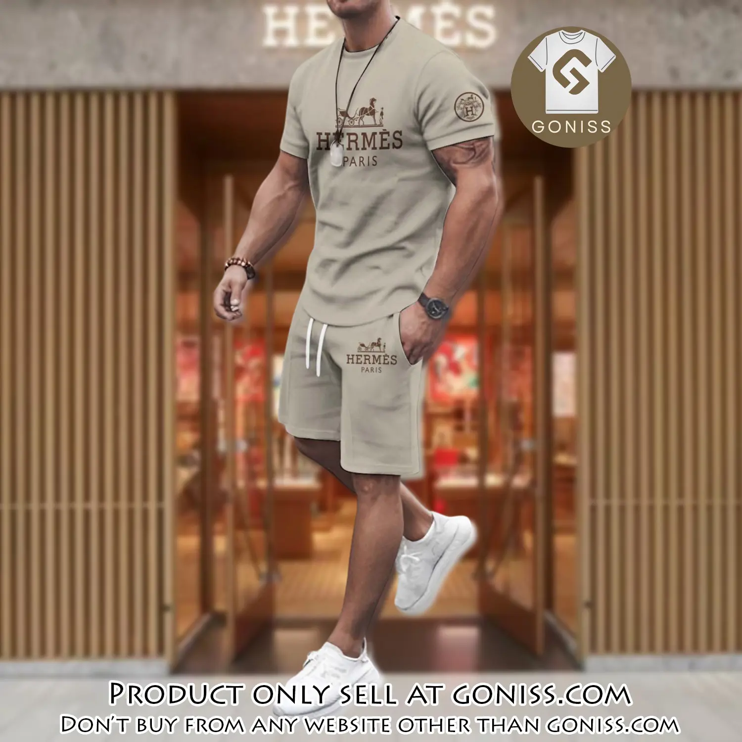 Hermes combo unisex tshirt & short limited luxury outfit cts1108 gn0441105